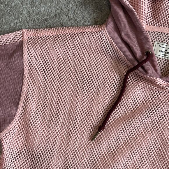 Kimes Ranch Hoodie Womens Medium Pink Western Sweatshirt Mesh Top & Sleeves - Picture 5 of 10